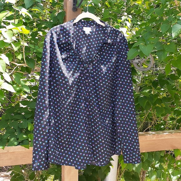 Jaclyn Smith long sleeve dressy blouse - Picture 1 of 7